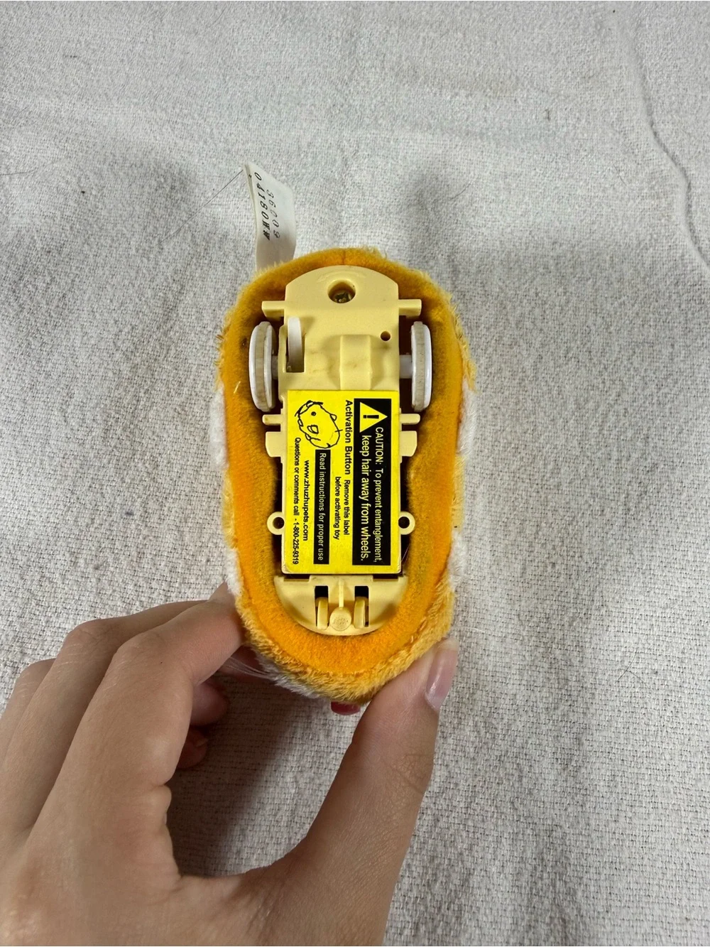 Nugget Orange 2008 Zhu Zhu Pet *Noise and Wheels Work*